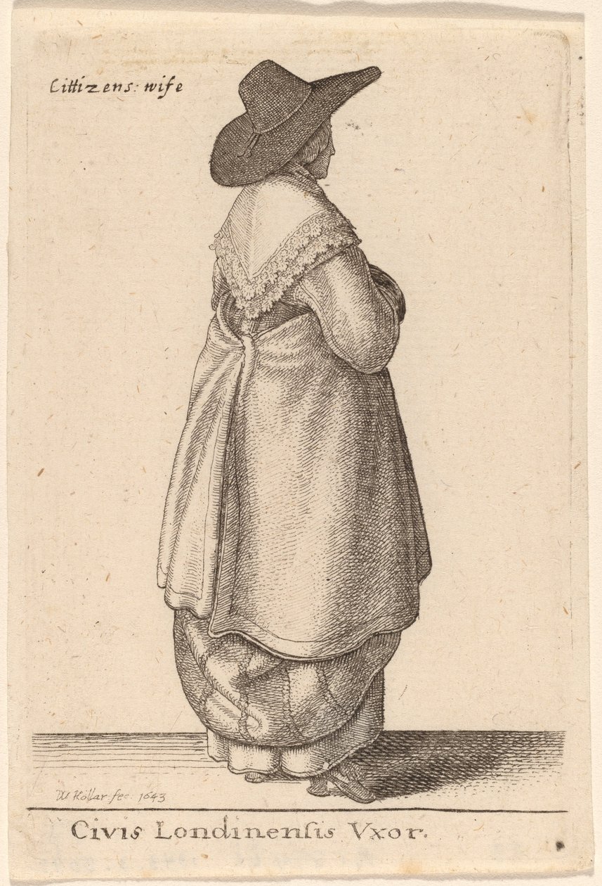 Civis Londinensis Vxor door Wenceslaus Hollar