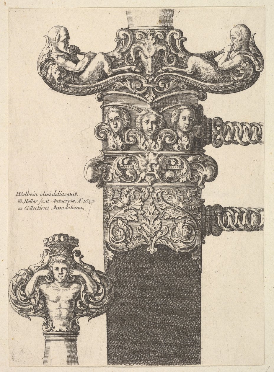 Dolk en schede, 1645 door Wenceslaus Hollar