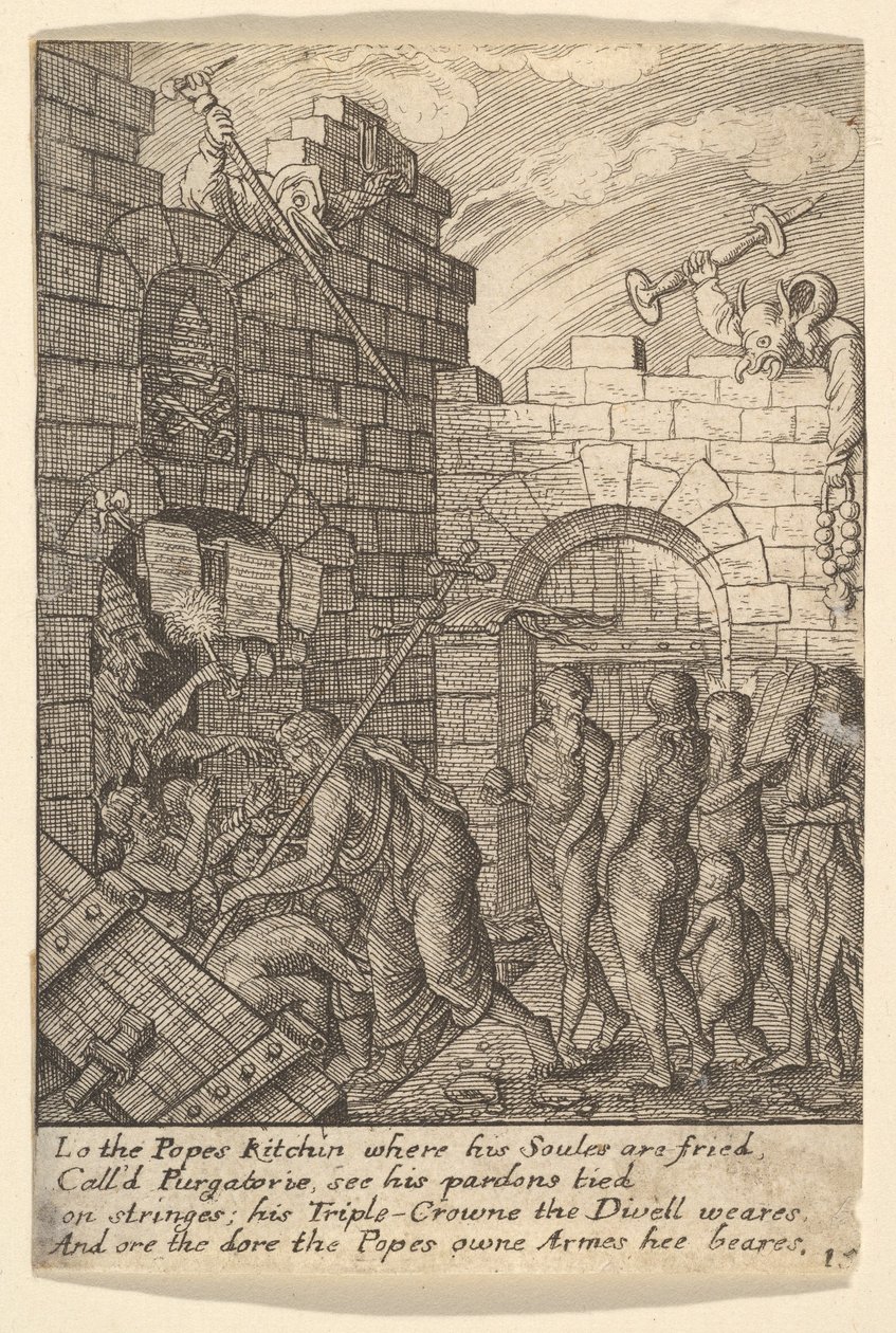 Nederdaling ter Hel door Wenceslaus Hollar