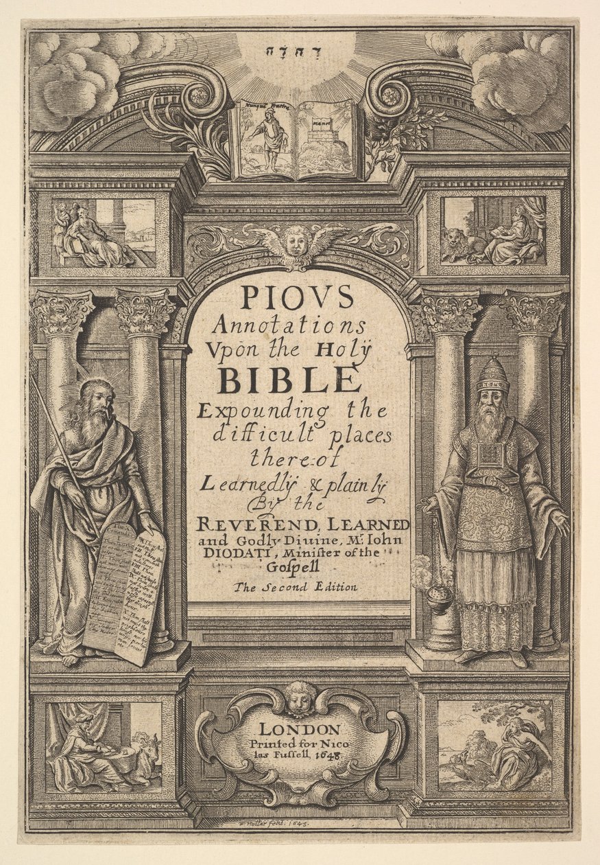 Diodati. Vrome Aantekeningen door Wenceslaus Hollar