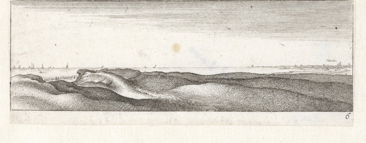 Duinen bij Naarden door Wenceslaus Hollar