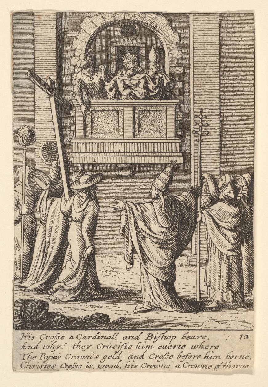 Ecce Homo, 1625-77 door Wenceslaus Hollar
