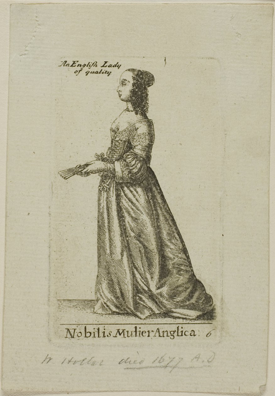 Engelse Edelvrouw door Wenceslaus Hollar