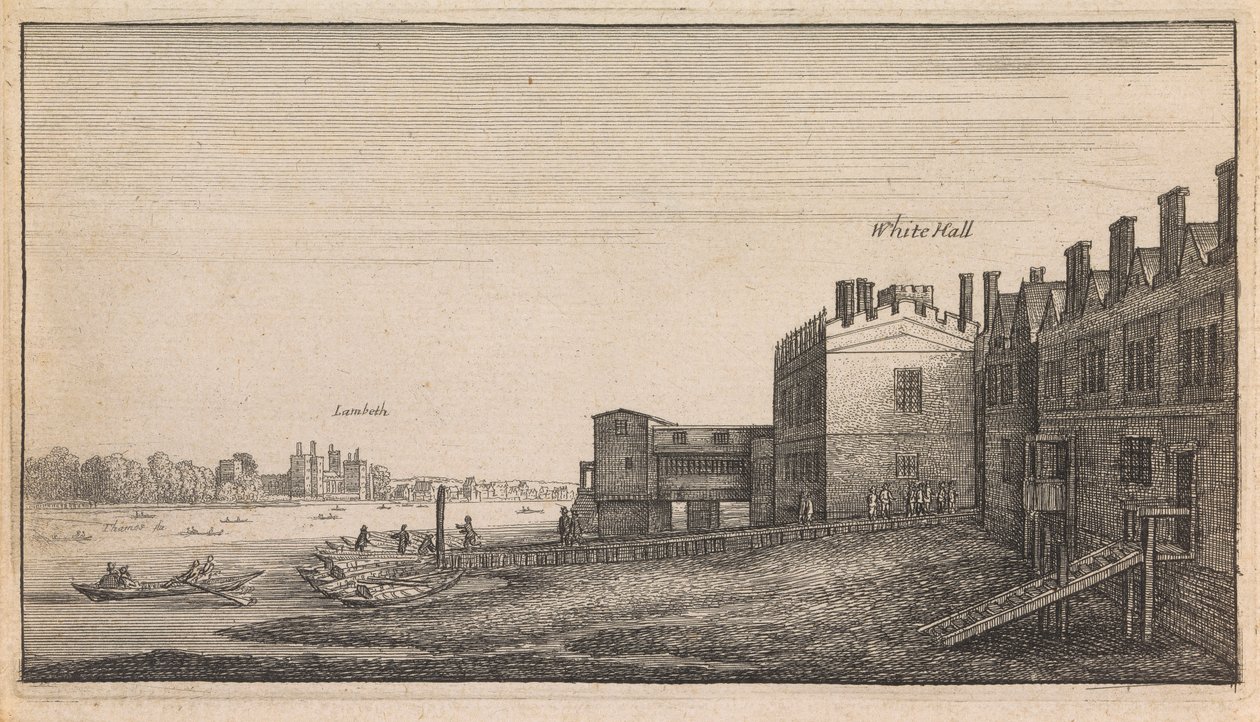 Engelse uitzichten: Whitehall Lambeth door Wenceslaus Hollar