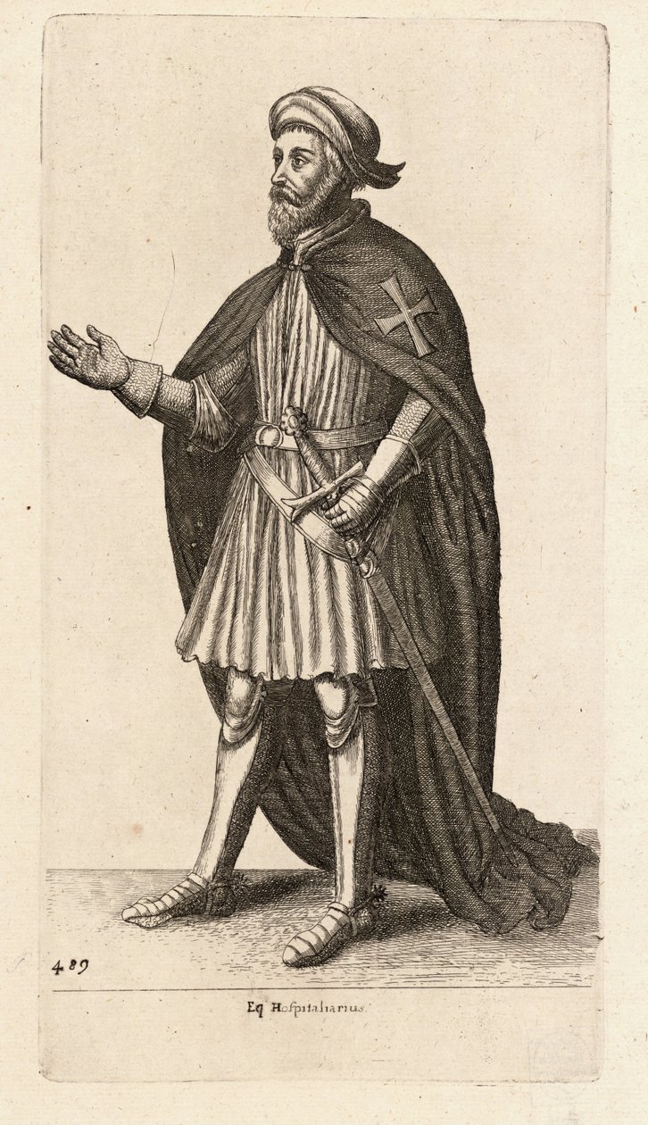 Eq. Hospitaliarius door Wenceslaus Hollar