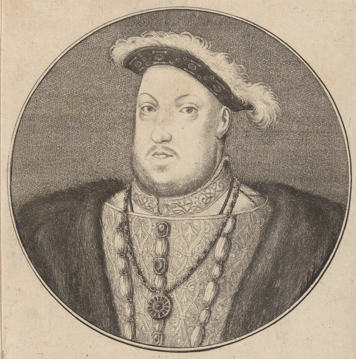 Henricus VIII Angliae Rex etc., 1647 door Wenceslaus Hollar
