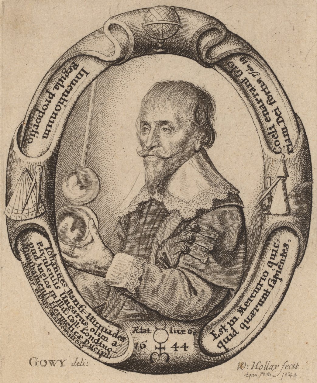 Johann Banfi Huniades door Wenceslaus Hollar