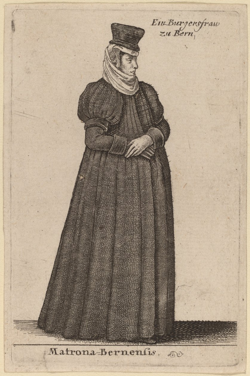 Matrona Bernensis door Wenceslaus Hollar
