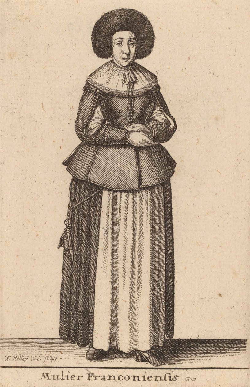 Mulier Franconiensis, 1643 door Wenceslaus Hollar