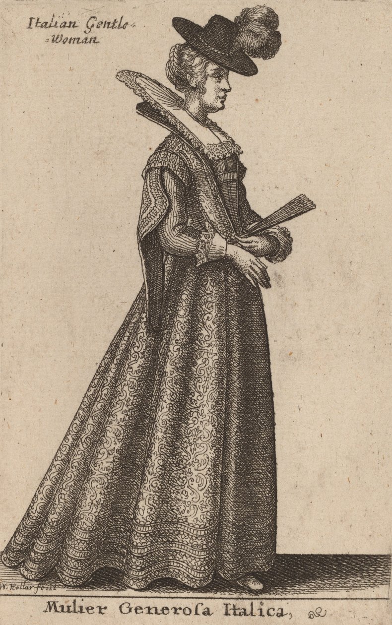 Mulier Generosa Italica door Wenceslaus Hollar