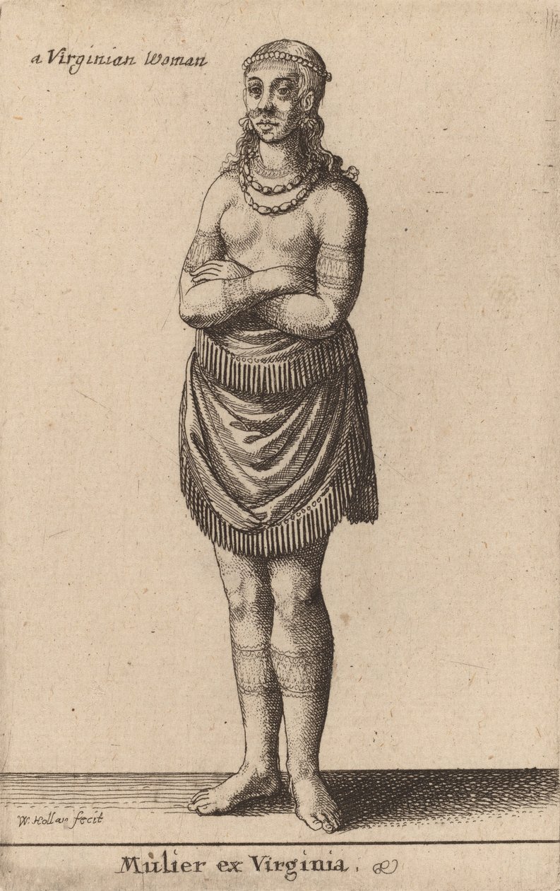 Mulier ex Virginia door Wenceslaus Hollar