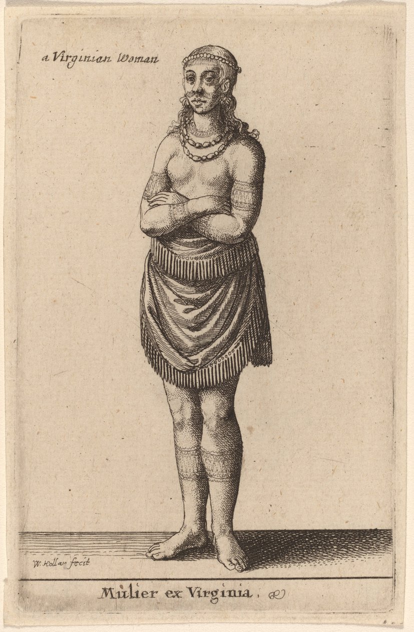 Mulier ex Virginia door Wenceslaus Hollar