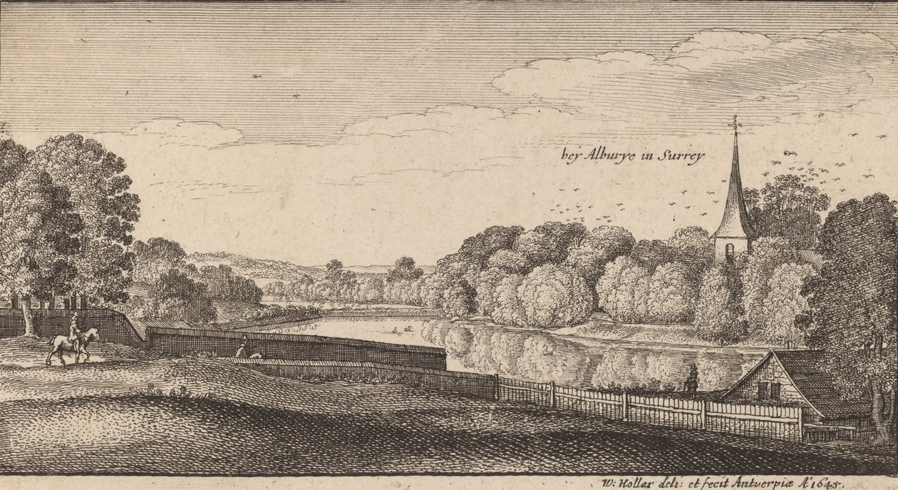Bij Albury, 1645 door Wenceslaus Hollar