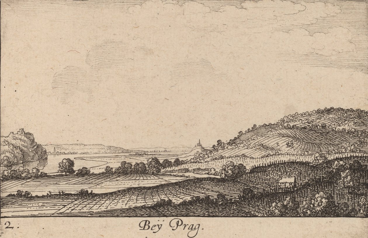 Bij Praag, 1635 door Wenceslaus Hollar