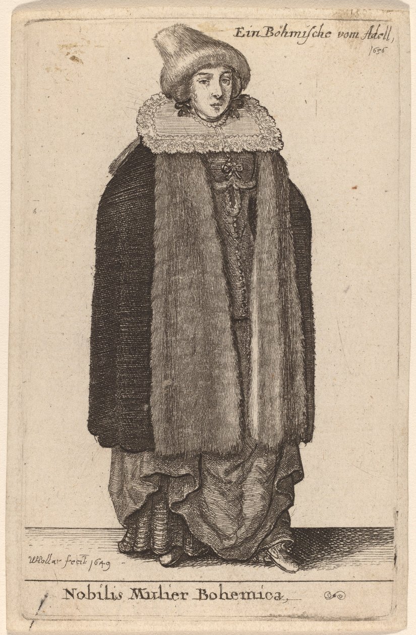 Nobilis Mulier Bohemica door Wenceslaus Hollar