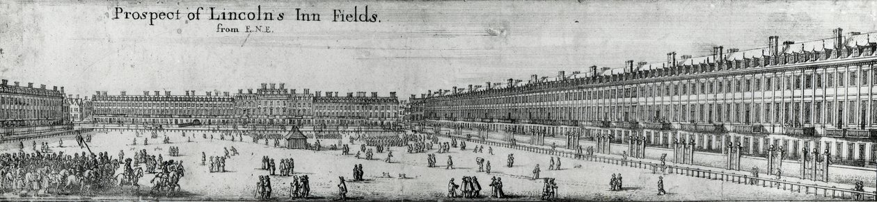Prospect van Lincolns Inn Fields, ca. 1650 door Wenceslaus Hollar