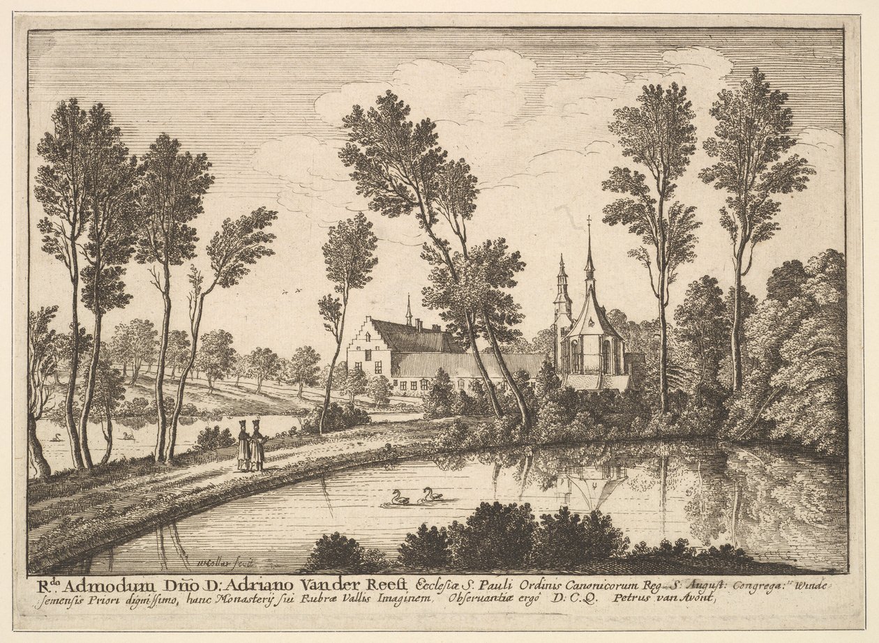 Abdij van Rothendael door Wenceslaus Hollar