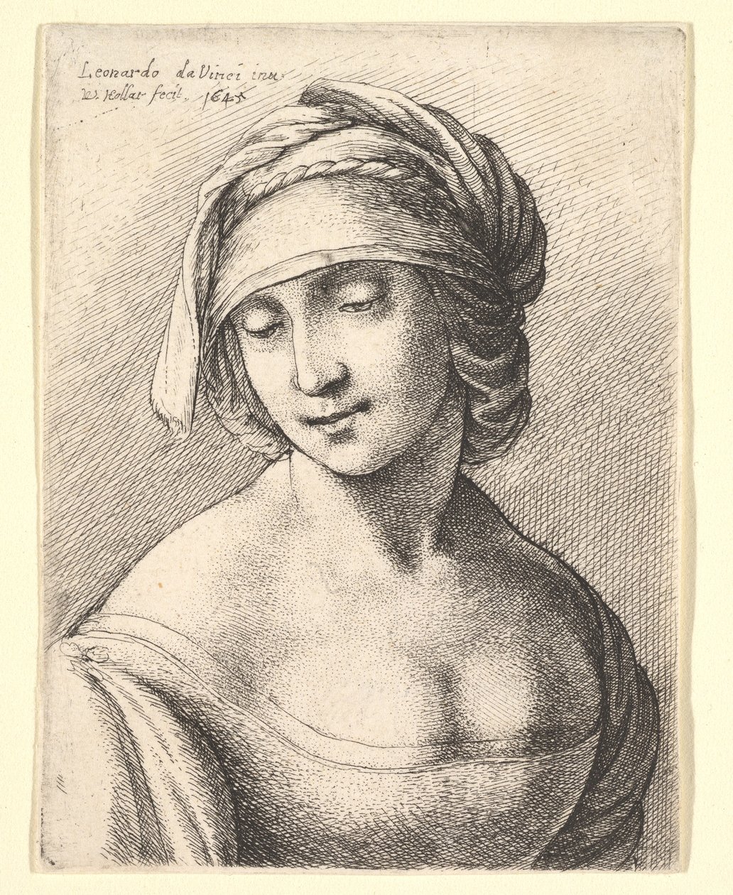 St. Anna, 1645 door Wenceslaus Hollar