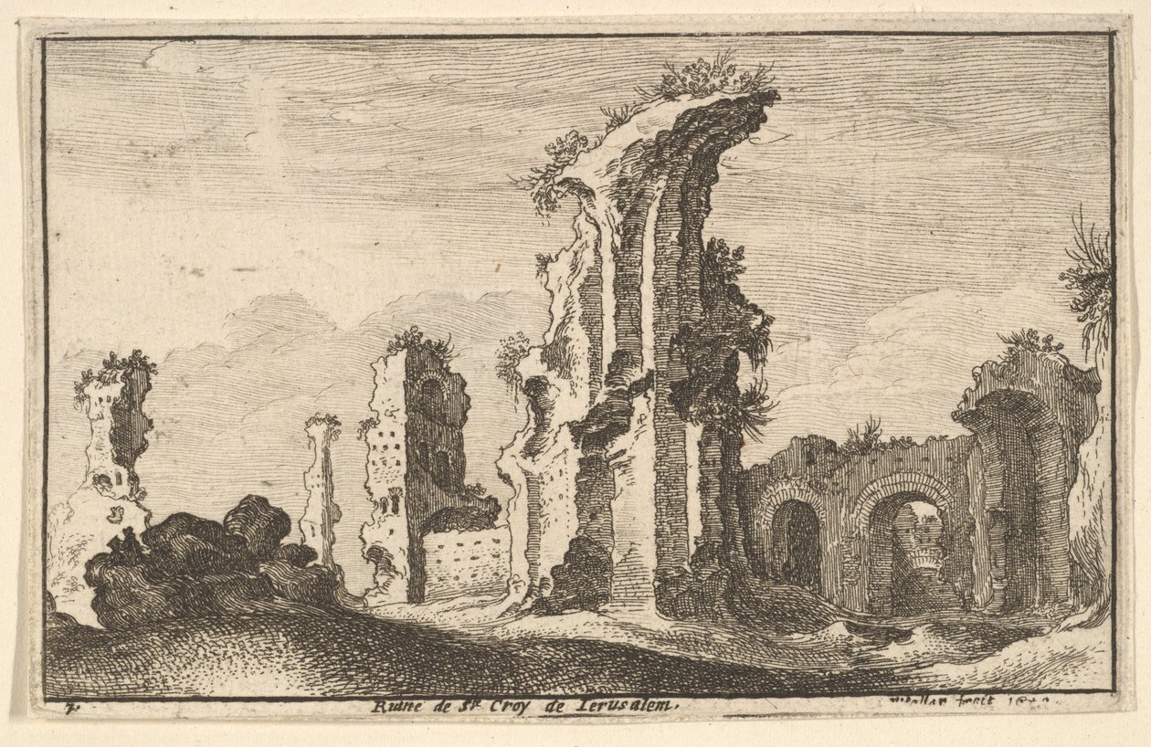 St. Croix de Jerusalem, 1650 door Wenceslaus Hollar