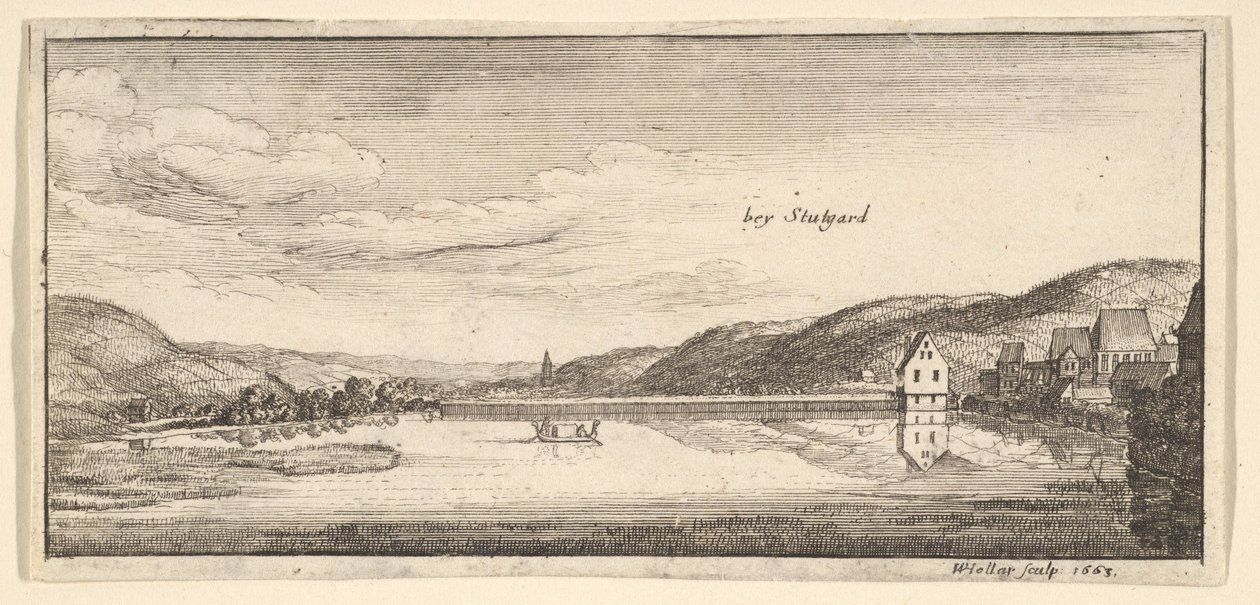Stuttgart: Het Meer door Wenceslaus Hollar