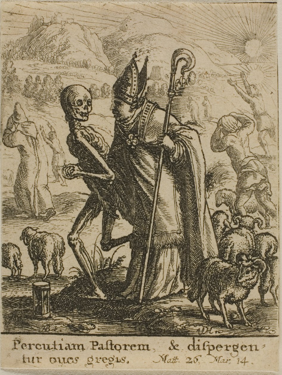 De Bisschop en de Dood door Wenceslaus Hollar