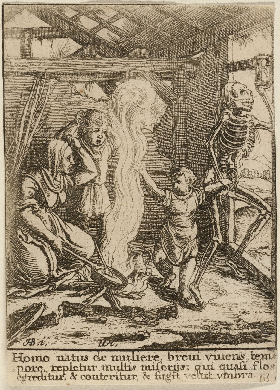 Het kind en de dood door Wenceslaus Hollar