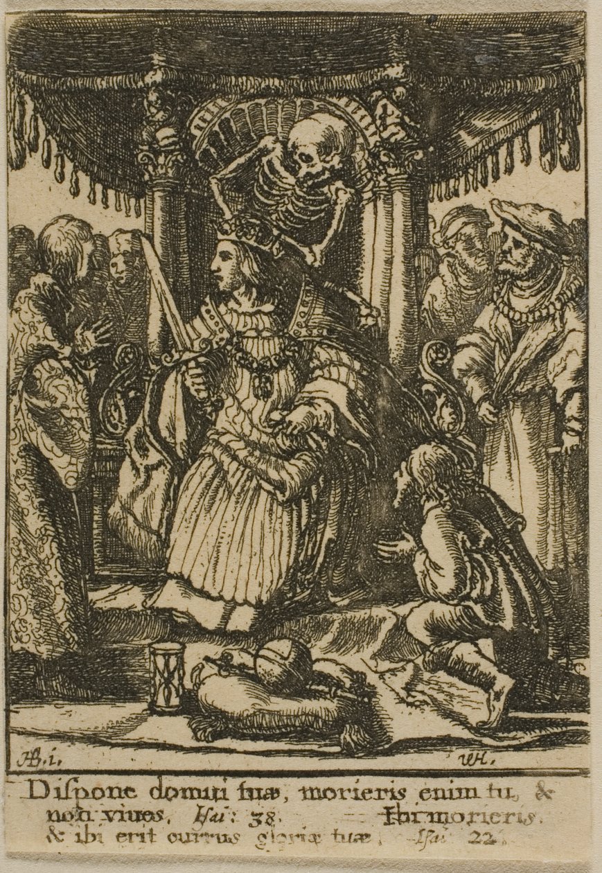 De keizer en de dood door Wenceslaus Hollar
