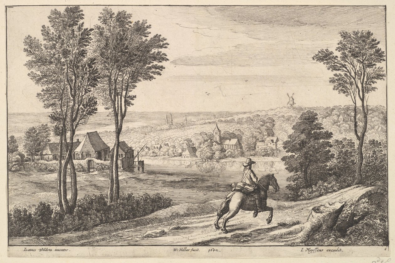 De ruiter, 1650 door Wenceslaus Hollar