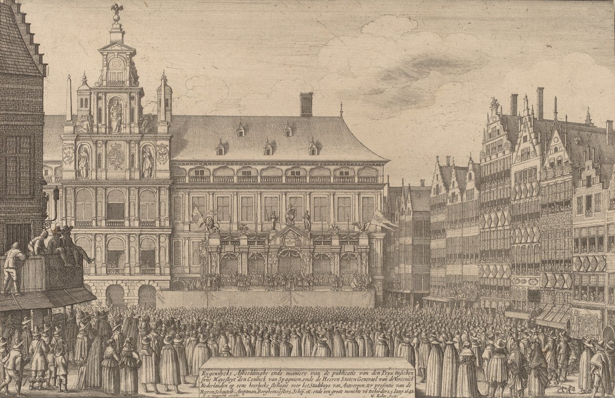 De Vrede van Münster, 1641 door Wenceslaus Hollar