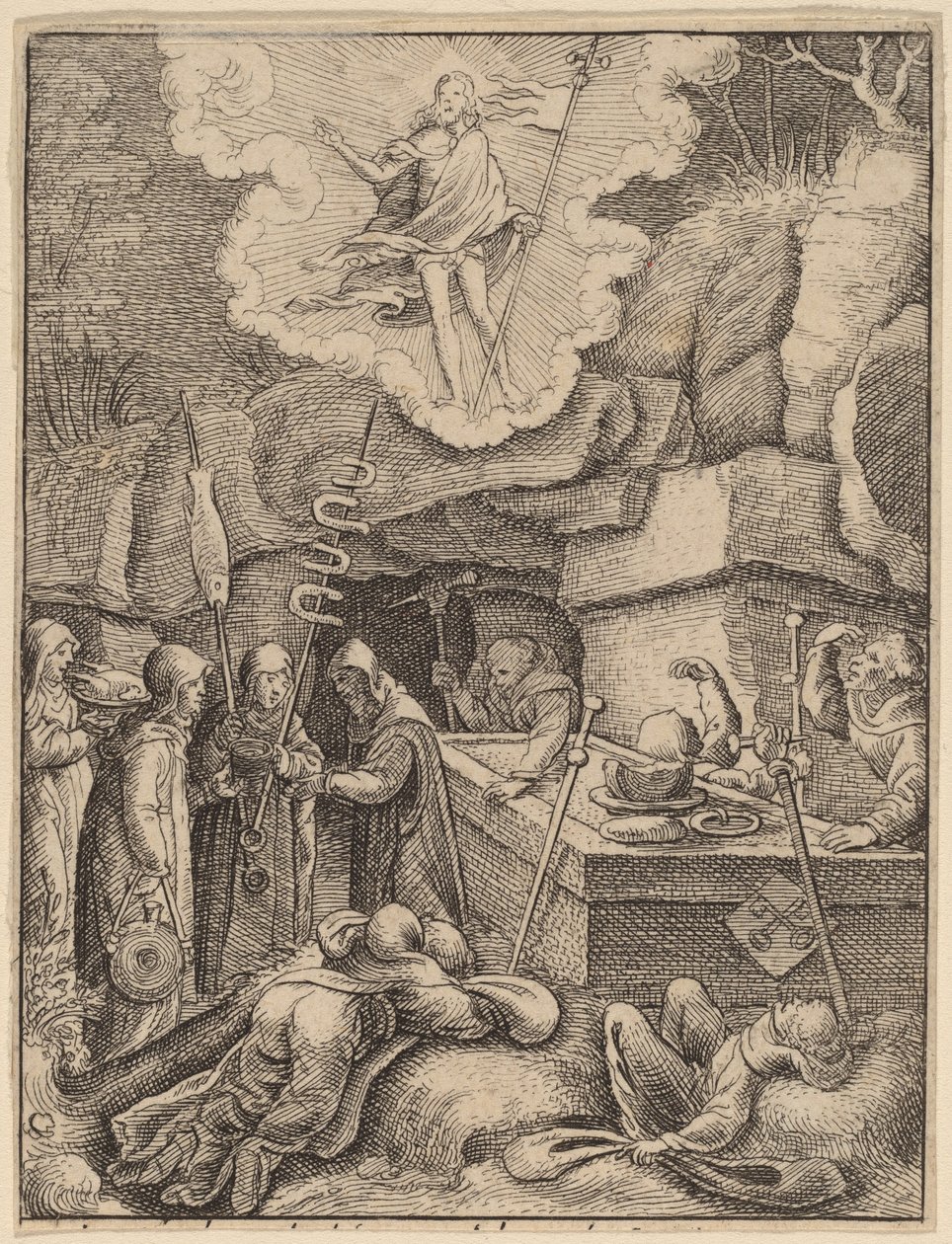 De Opstanding door Wenceslaus Hollar