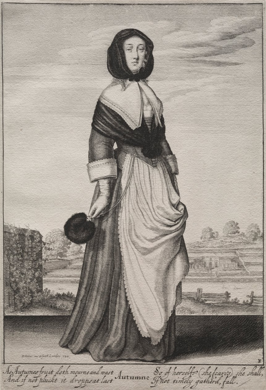 De seizoenen: Herfst door Wenceslaus Hollar