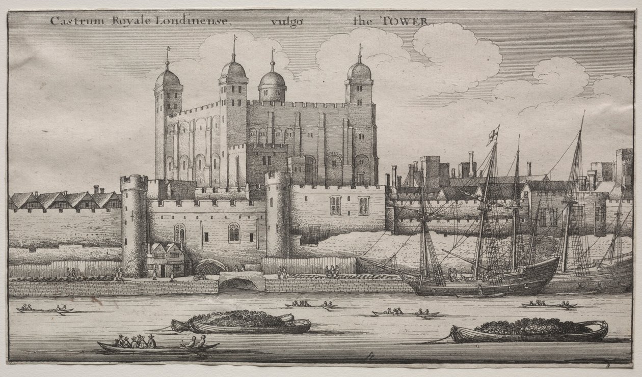 De toren, Londen door Wenceslaus Hollar