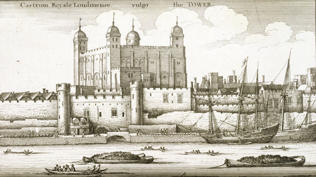 De Tower of London, 1647 door Wenceslaus Hollar