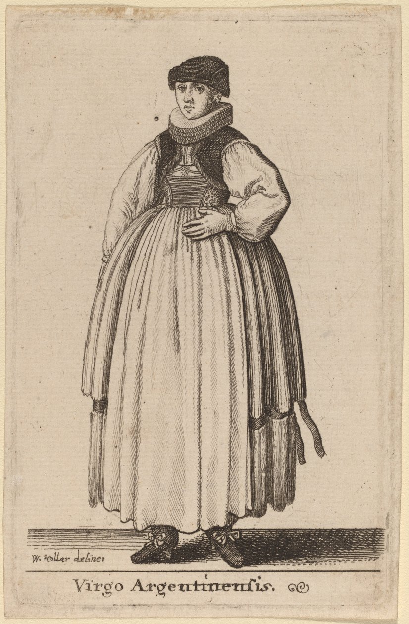 Virgo Argentinensis door Wenceslaus Hollar