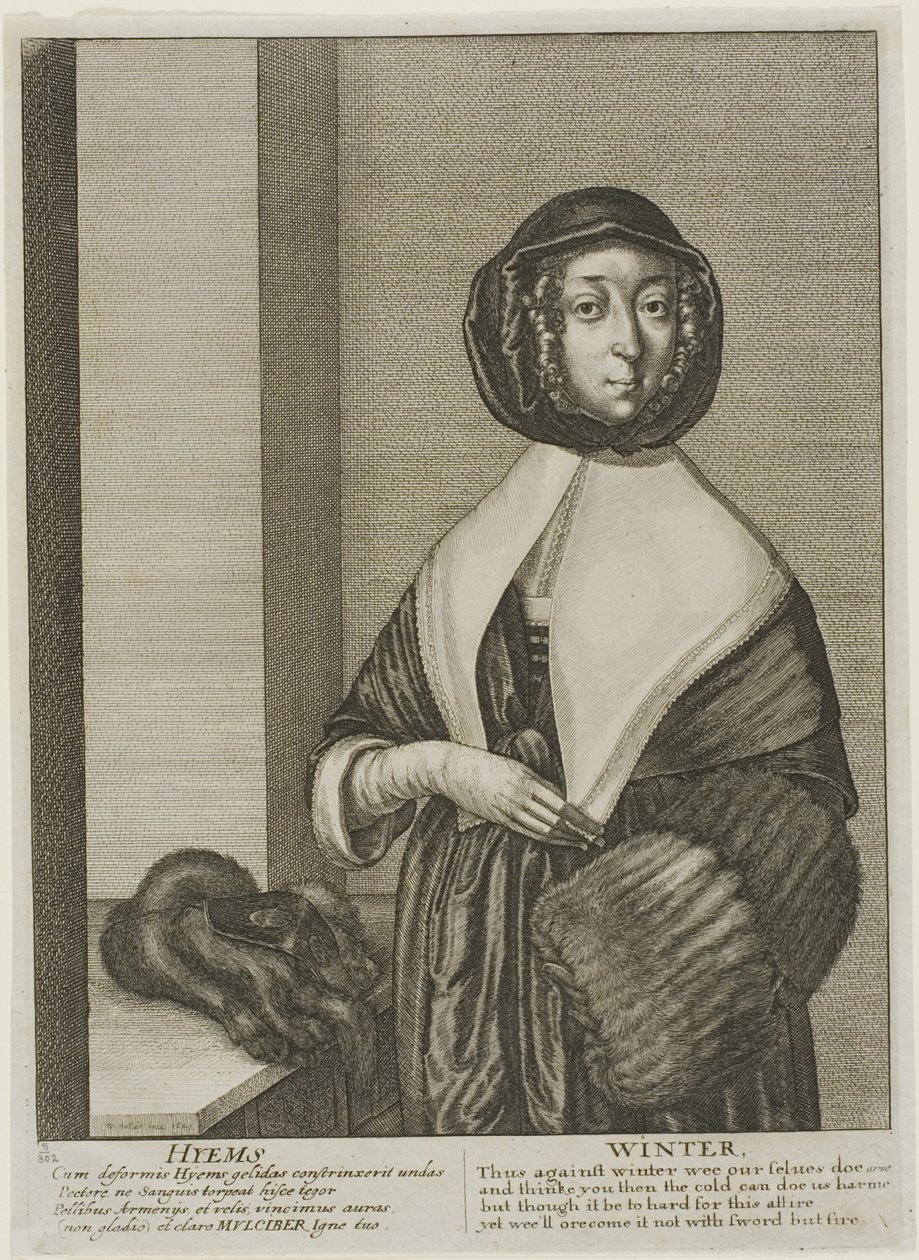 Winter door Wenceslaus Hollar