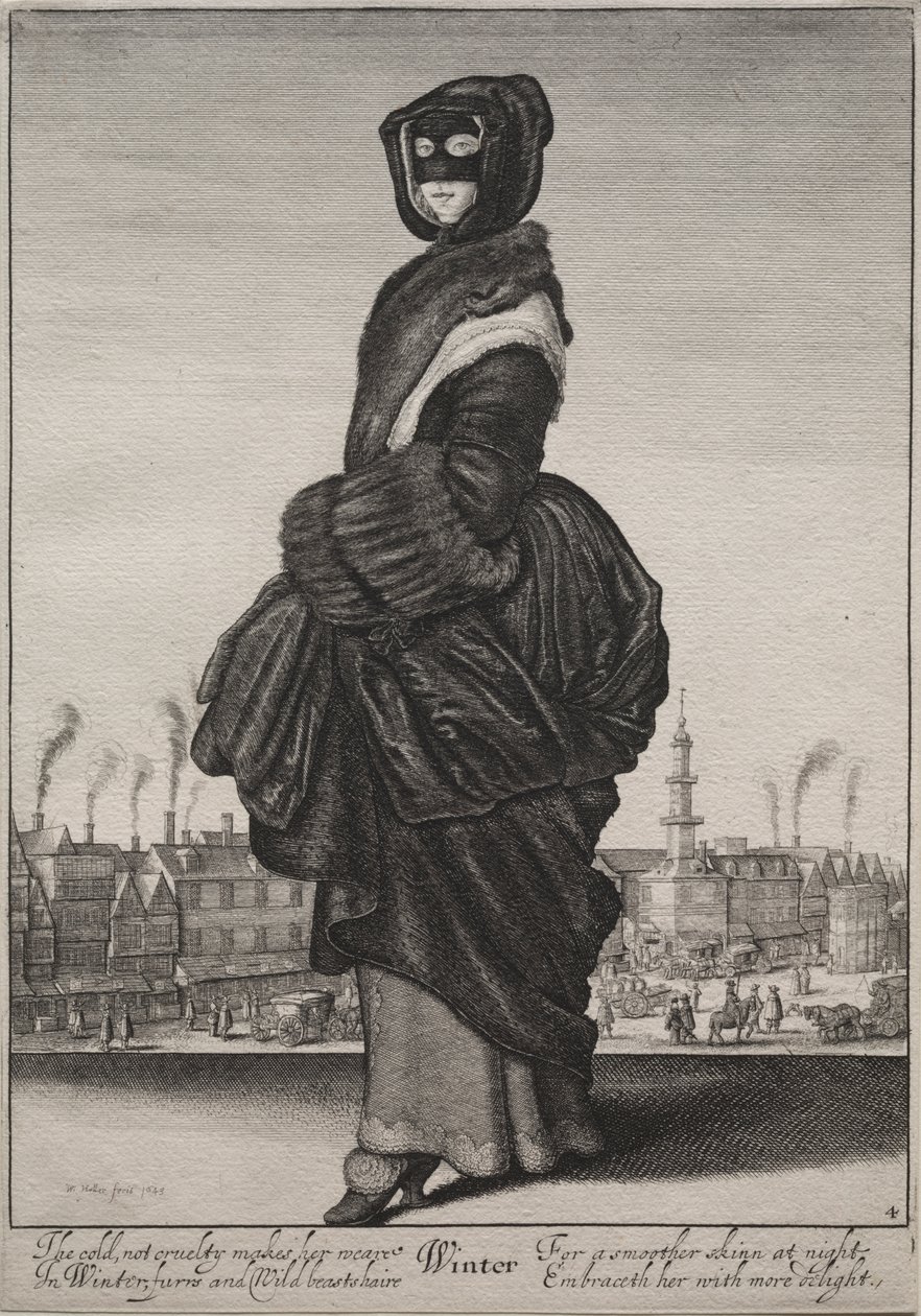 Winter door Wenceslaus Hollar
