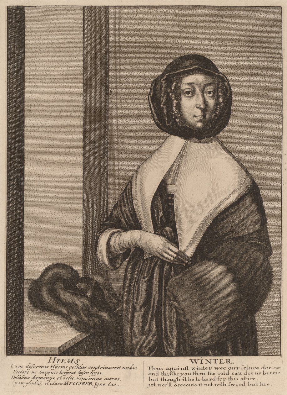 Winter door Wenceslaus Hollar