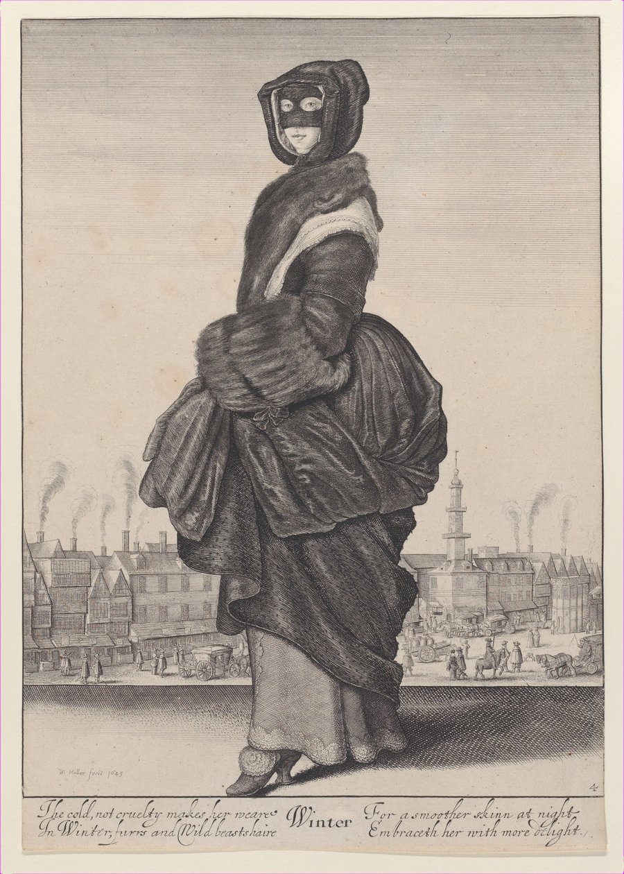 Winter, uit De Seizoenen door Wenceslaus Hollar