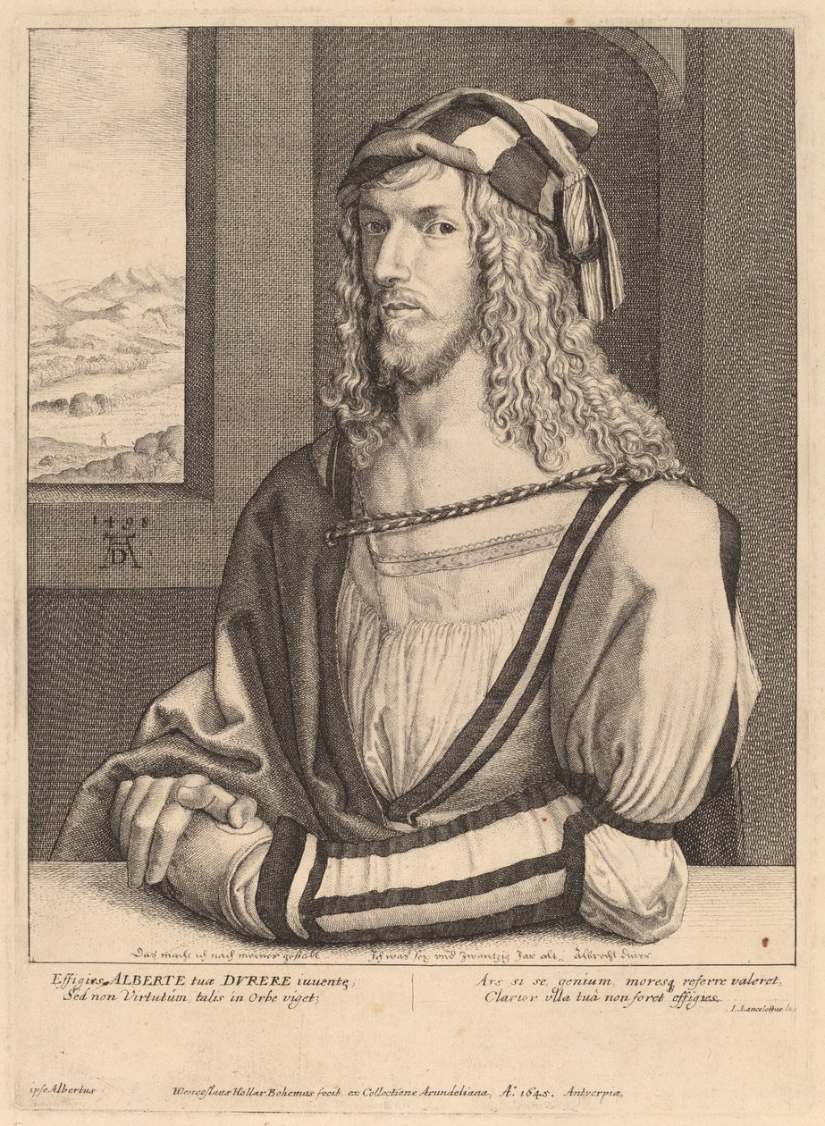 Albrecht Dürer door Wenceslaus Hollar after Albrecht Dürer