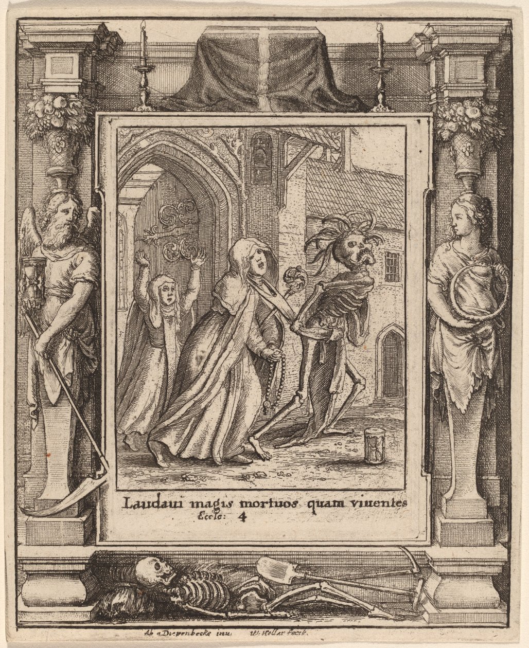 Abdis door Wenceslaus Hollar after Hans Holbein the Younger after Abraham van Diepenbeeck