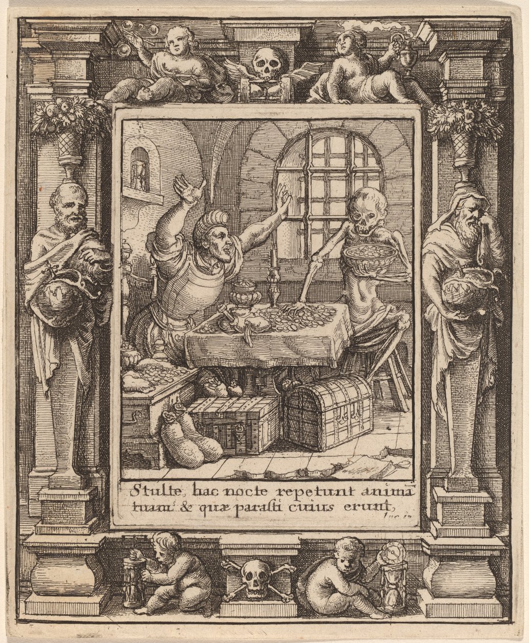 Vrek door Wenceslaus Hollar after Hans Holbein the Younger after Abraham van Diepenbeeck