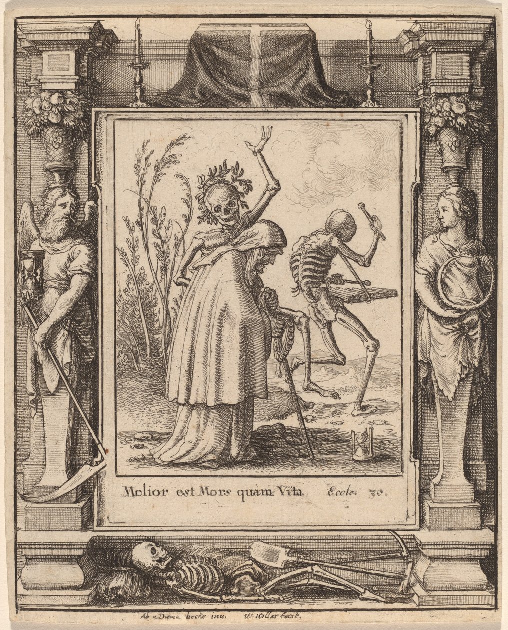 Oude Vrouw door Wenceslaus Hollar after Hans Holbein the Younger after Abraham van Diepenbeeck