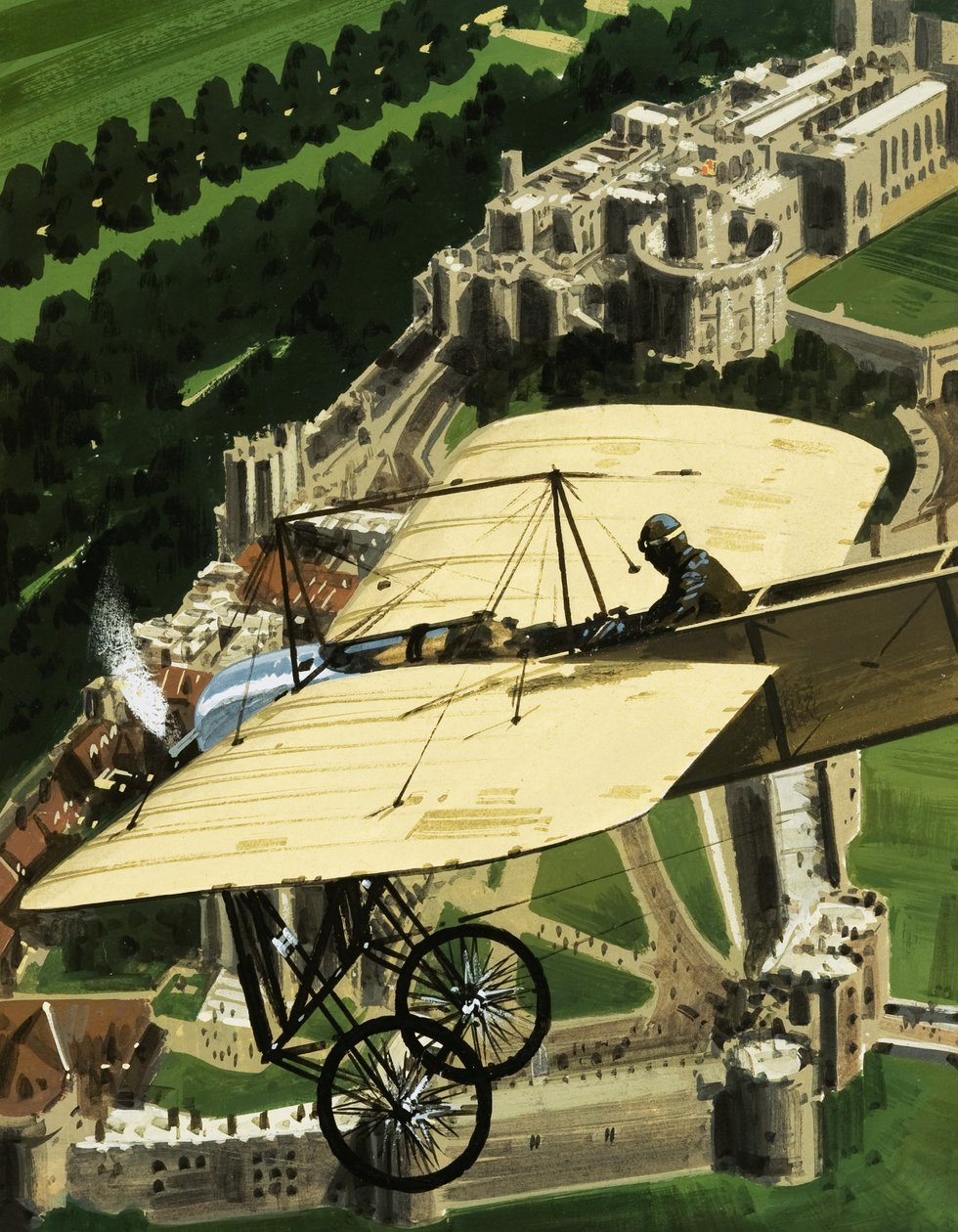 Eerste Britse luchtpostdienst door Wilf (20th century) Hardy