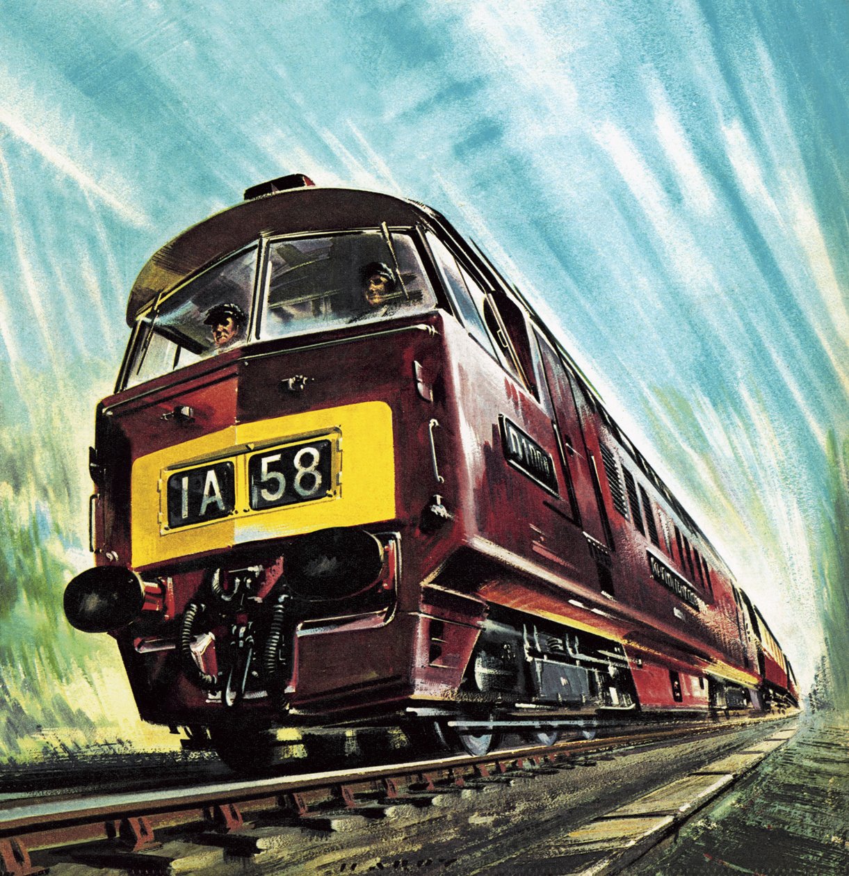 Dieseltrein door Wilf (20th century) Hardy