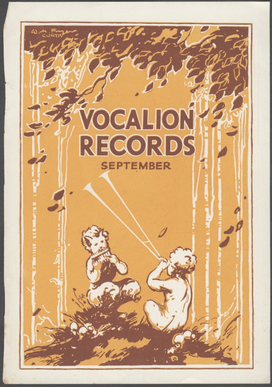 Vocalion Records Bulletin, jaren 1920 door Wilfred Fryer, Curtis Advertising Agency