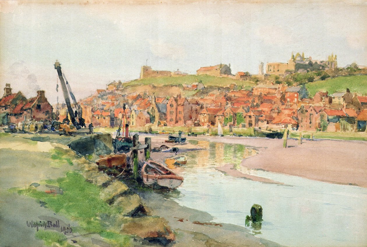 Roze avond, Whitby door Wilfrid Williams Ball