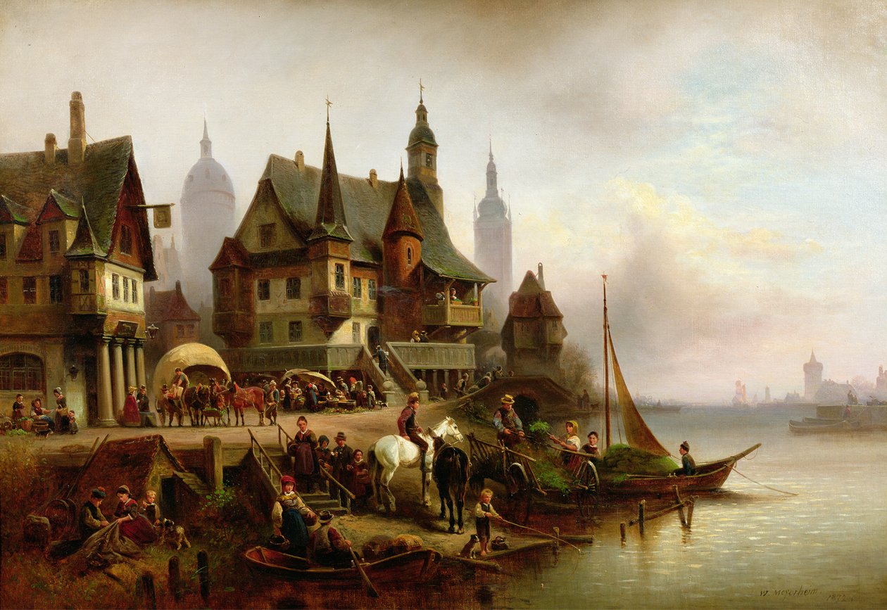Aan de Kust, 1872 door Wilhelm Meyerheim