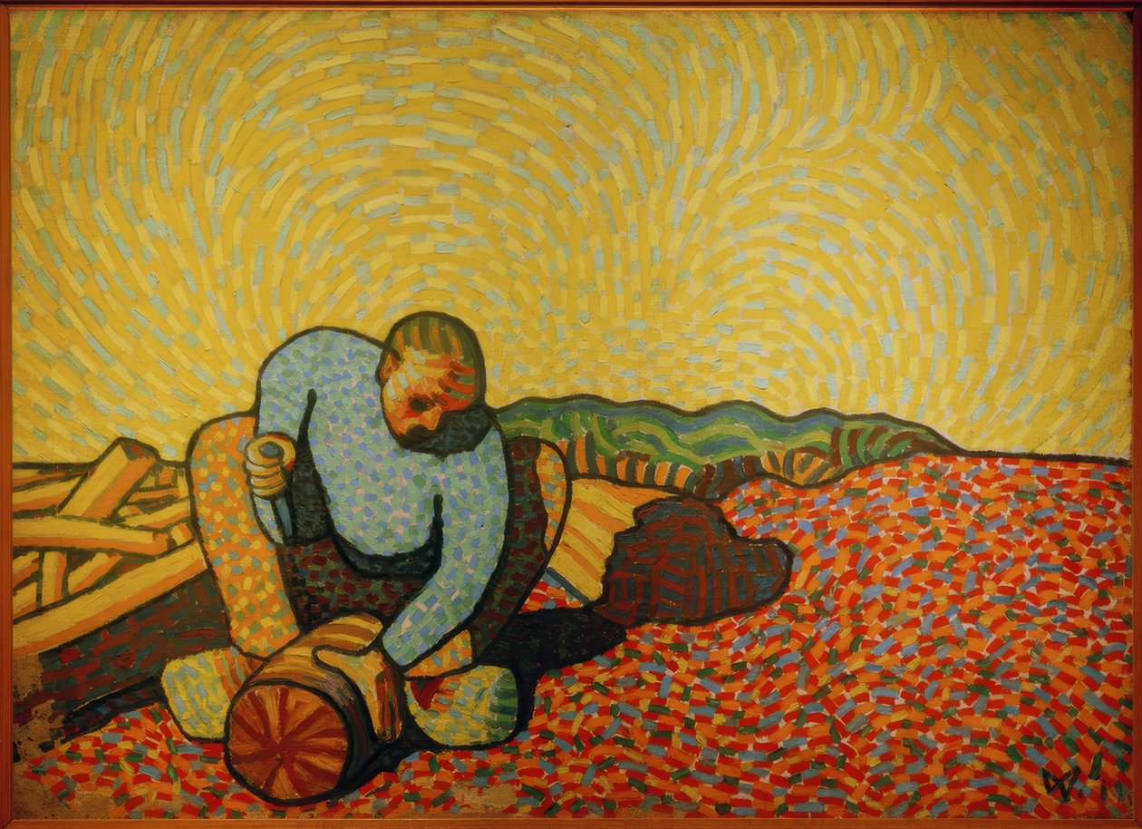 Houtarbeiders door Wilhelm Morgner