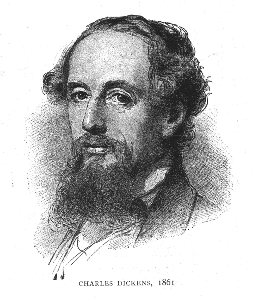 Charles Dickens, 1861 door Wilhelm Auguste Rudolf Lehmann