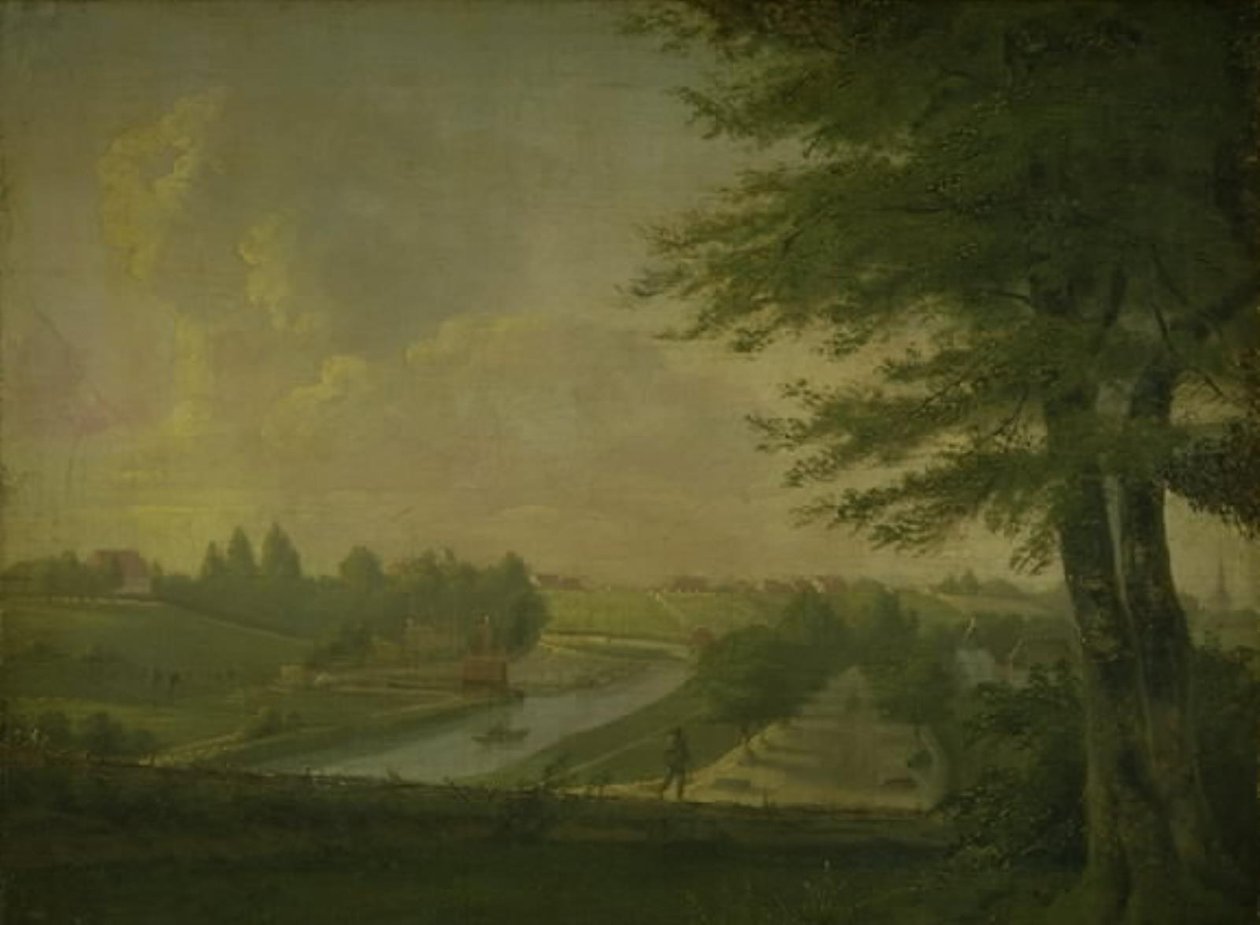 Parti ved Odense kanaal door Wilhelm Bendz